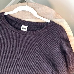 aritzia almo thermal cropped sweater